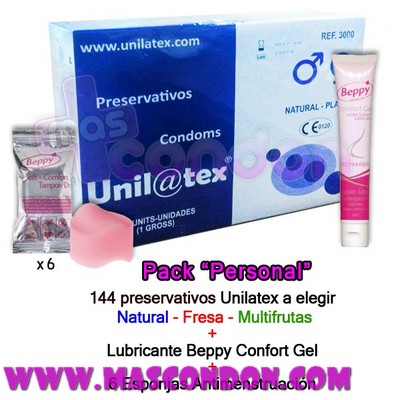 @* PACK PERSONAL PRESERVATIVOS CON .LUBRICANTE Y ESPONJAS @