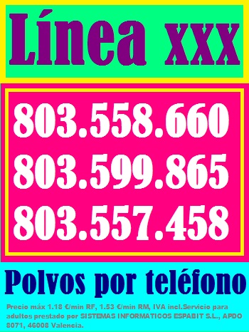CHICAS CON GANAS DE FOLLAR! SEXO EN DIRECTO 803 558 660, WEB