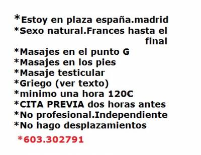 SEXO NATURAL-MASAJES EROTICOS CON LENGUA-120€