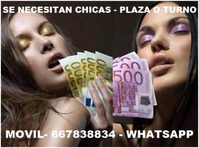 SE NECESITAN SEÑORITAS DE CUALQUIER NACIONALIDAD DE 18 A 35