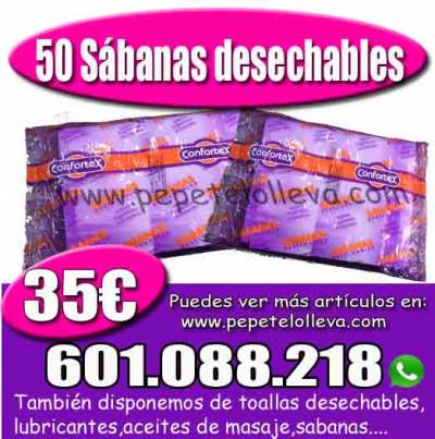 OFERTA DE 50 SÁBANAS DESECHABLES SIN AJUSTAR 35€