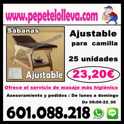 ENVASE INDIUDUAL 100 SÁBANAS AJUSTABLES  DESECHABLES 79,99€