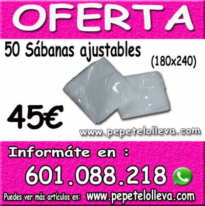 PRUEBA 50  SÁBANAS AJUSTABLES DESECHABLES POR 45€