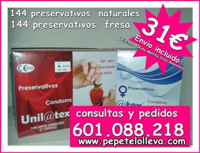 288 PRESERVATIVOS UNILATEX 31 € (2 CAJAS DE 144 UD.)