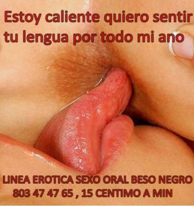 LINEA EROTICA SEXO ORAL BESO NEGRO 803 47 47 65 , 15 CENTIMO