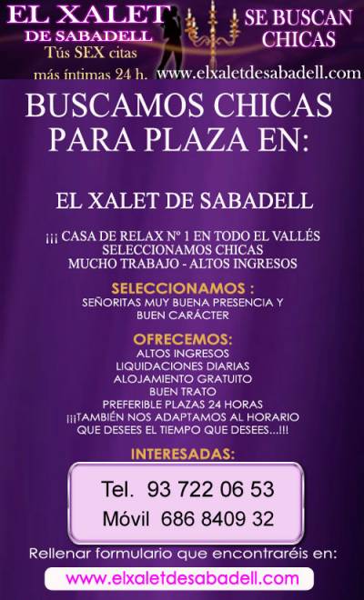 CASA DE RELAX EN SABADELL, BUSCA CHICAS GUAPAS Y LIBERALES