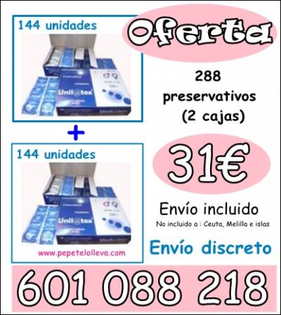 288 CONDONES POR 31 € ENVÍO INCLUIDO