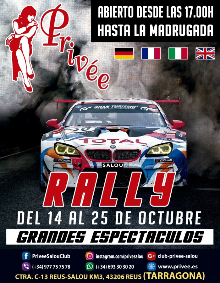ESPECIAL RALLY EN CLUB PRIVÉE SALOU! 693303020 GRA