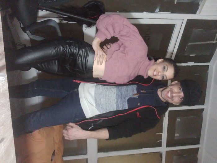 Pareja para real o video llamada.