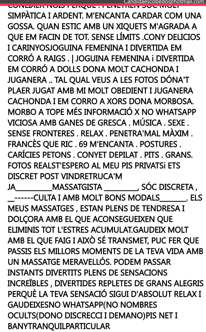 CONY ESTRET DOLÇA JUGANERA SENYORS DISCRETS