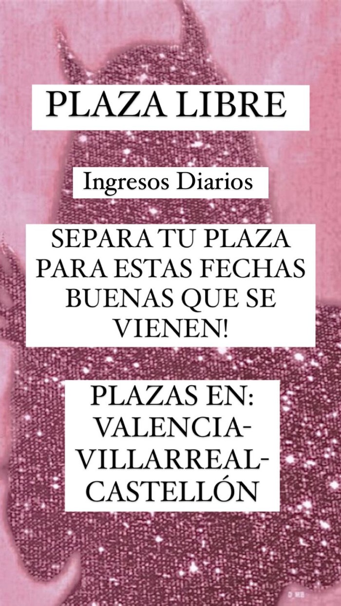 PLAZAS DISPONIBLE