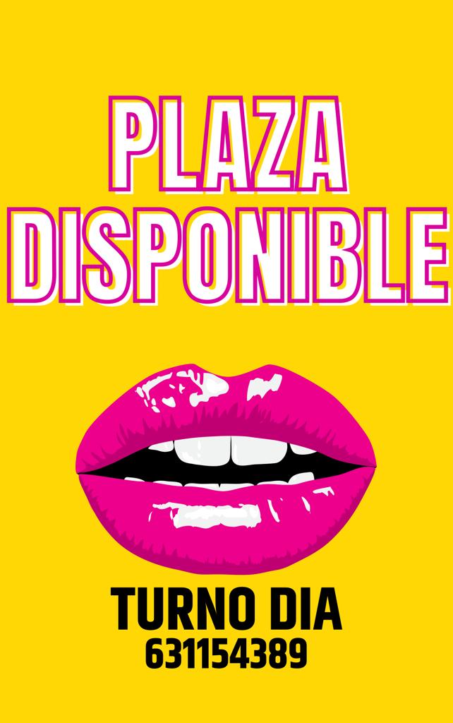 ¡¡¡BUENÍSIMA PLAZA DISPONIBLE!!! TURNO DÍA