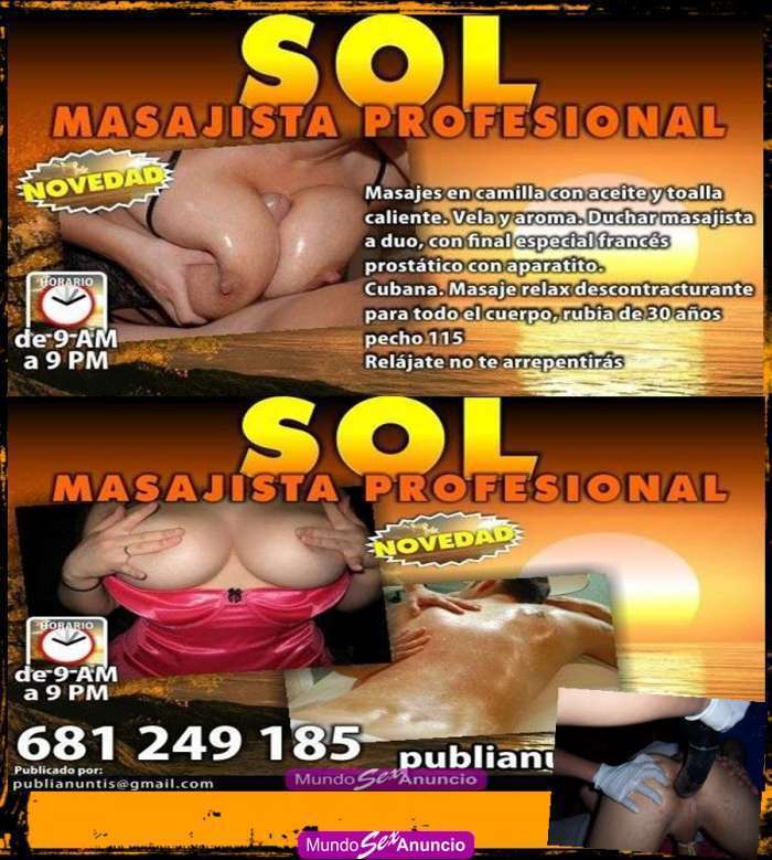 Masajiata profesional en camilla
