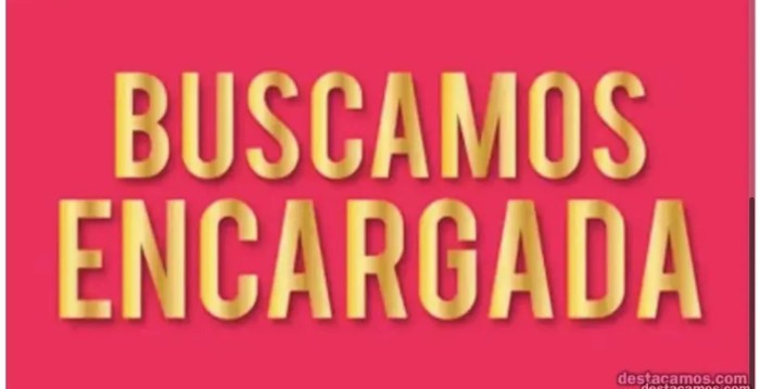 BUSCAMOS ENCARGADA