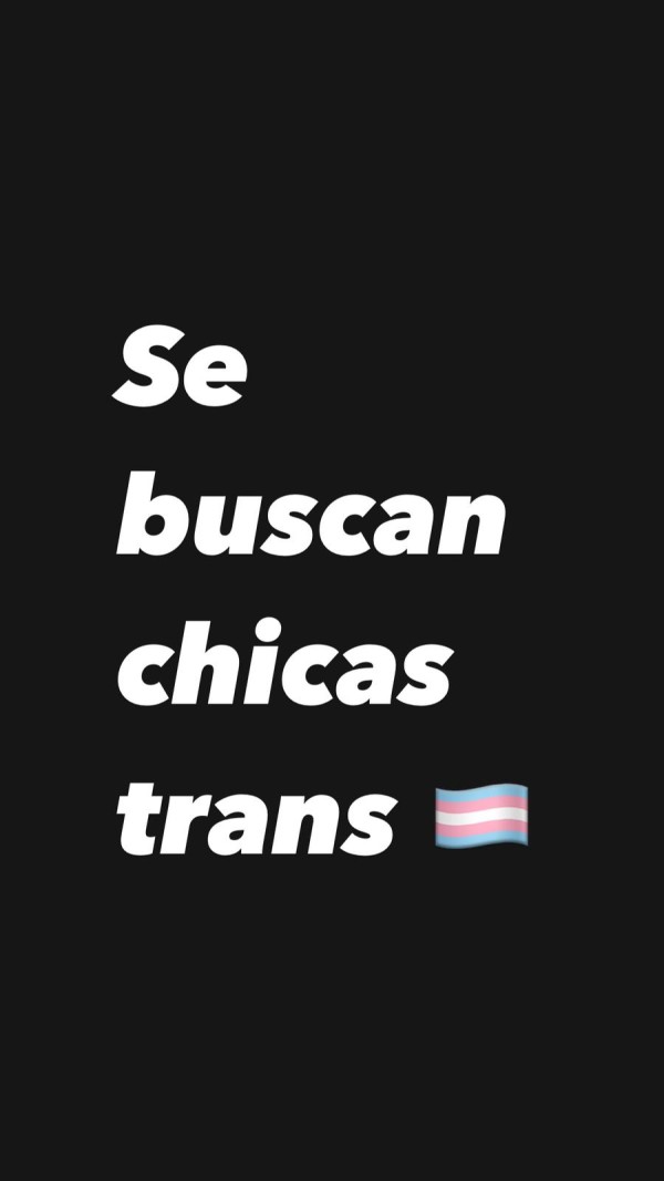 ¡¡¡PLAZA DISPONIBLE PARA CHICAS TRANS!!!