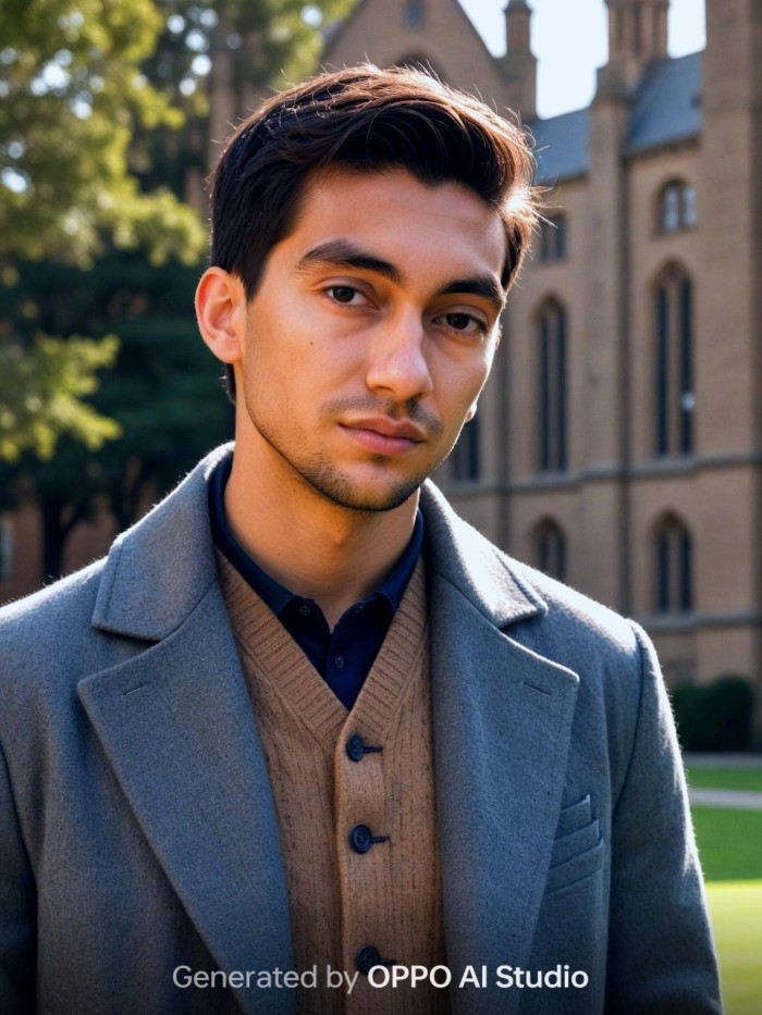 Hombre complaciente y cariñoso te está esperando