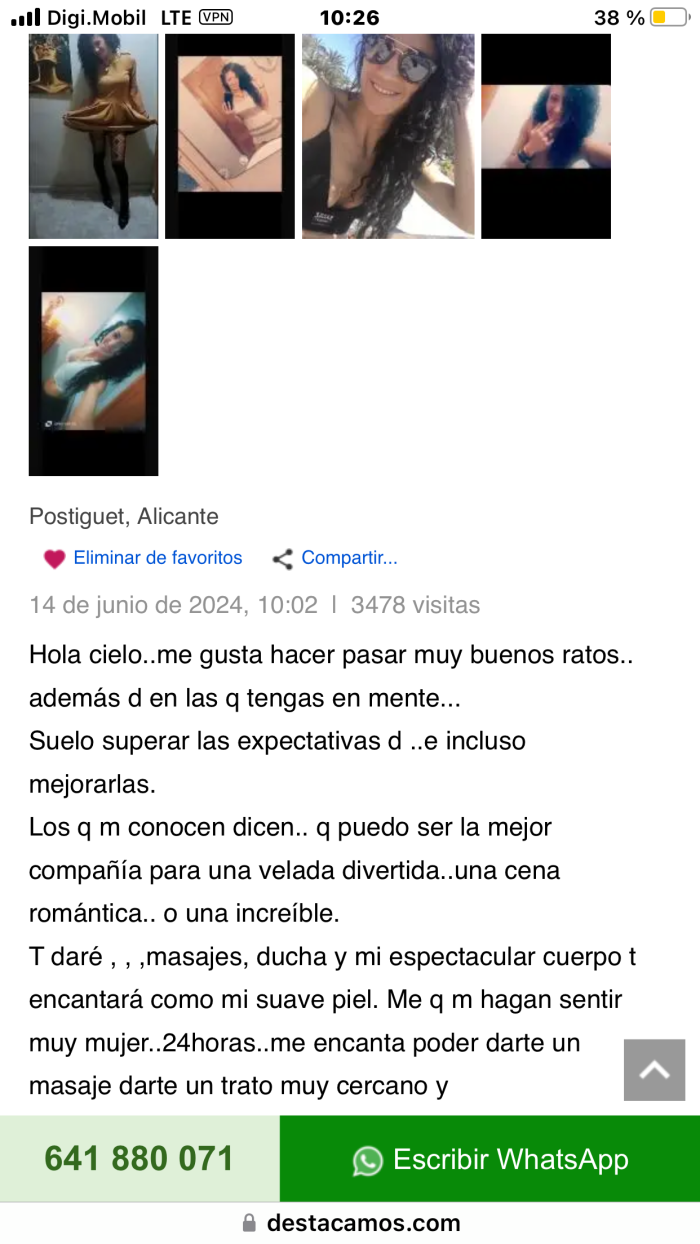 Morenita española fiestera 24h. Cerca d la Romana