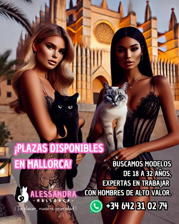 PLAZAS DISPONIBLES EN PALMA DE MALLORCA. MODELOS JOVENES Y DELGADAS