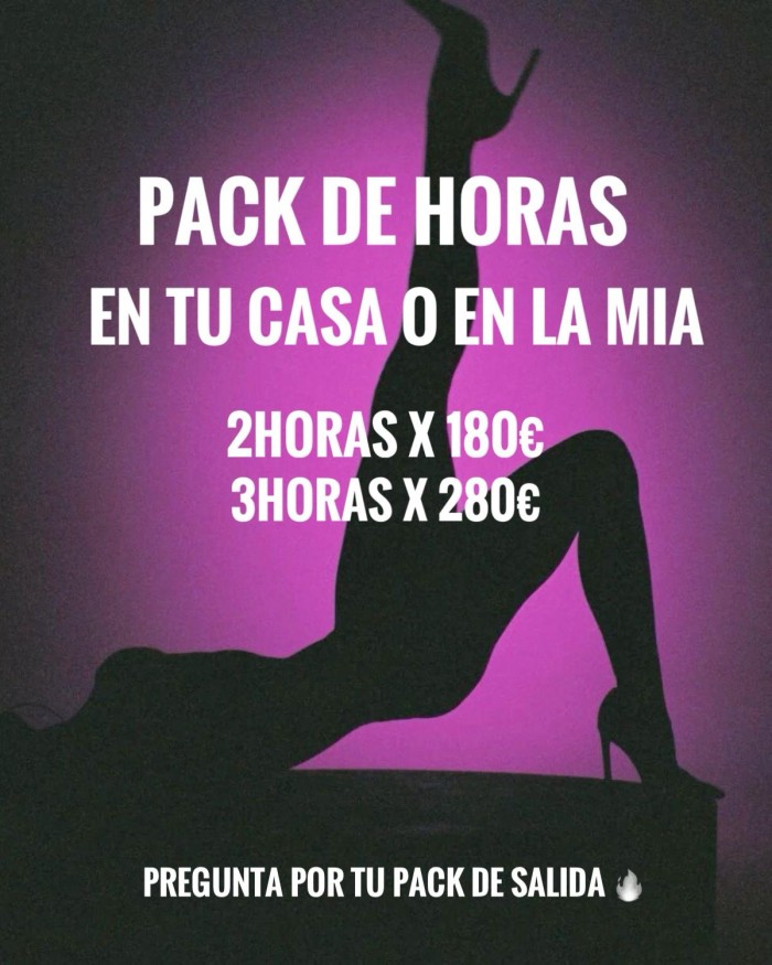 PACK DE HORAS EN TU CASA O EN LA MIA 2HX180 Y MAS