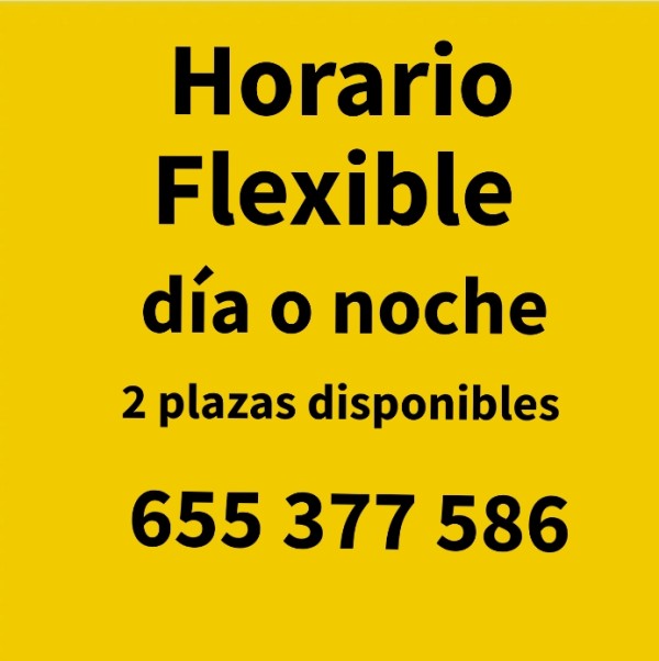 Plaza disponible turnos dia o noche entre 20-50 años BUEN AMBIENTE