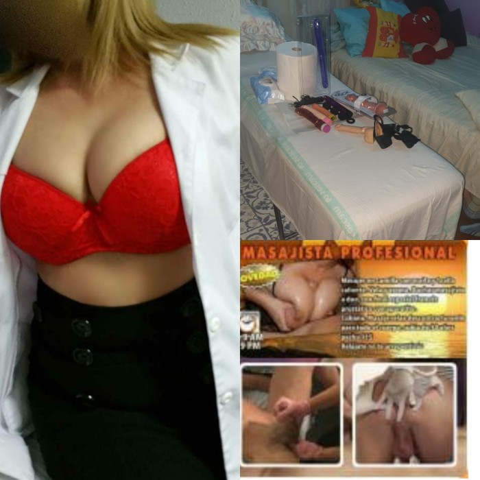 Masajista profesional en camilla
