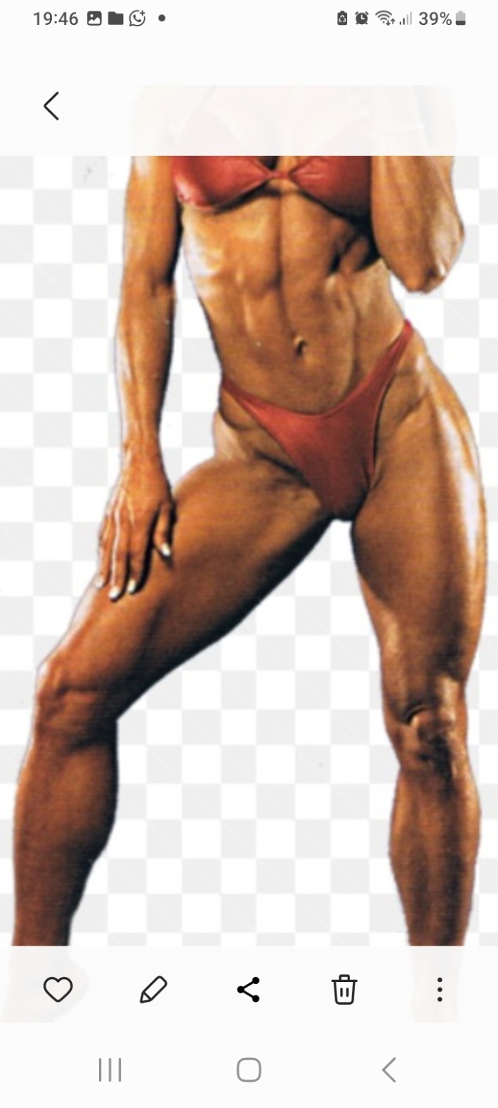 Mujer culturista profesional