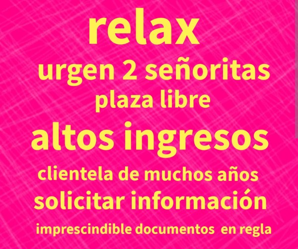 SE PRECISA SEÑORITA PARA TURNO DE DIA O NOCHE O DE PLAZA