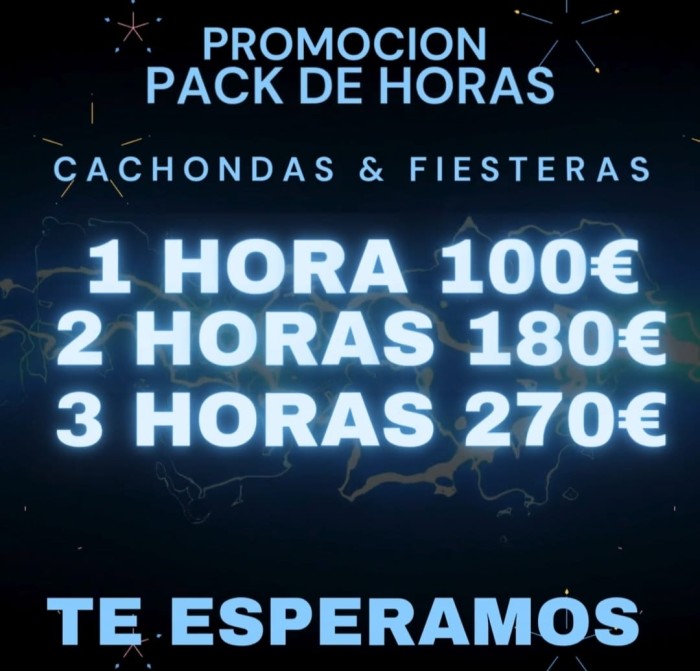 PACK GUARRO DE 3 HORAS 270€ MAS COPAS
