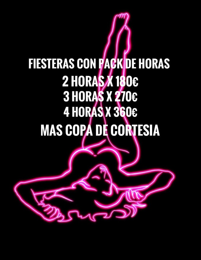 FIESTA MORBO Y PLACER PACK DE HORAS SALIDAS Y MAS