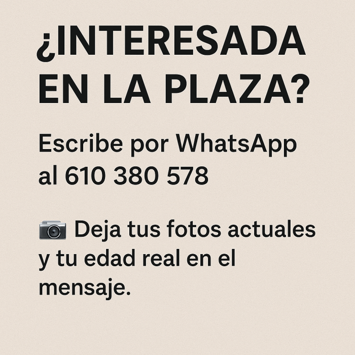 Busca plaza? LLÁMANOS ES TU OPORTUNIDAD