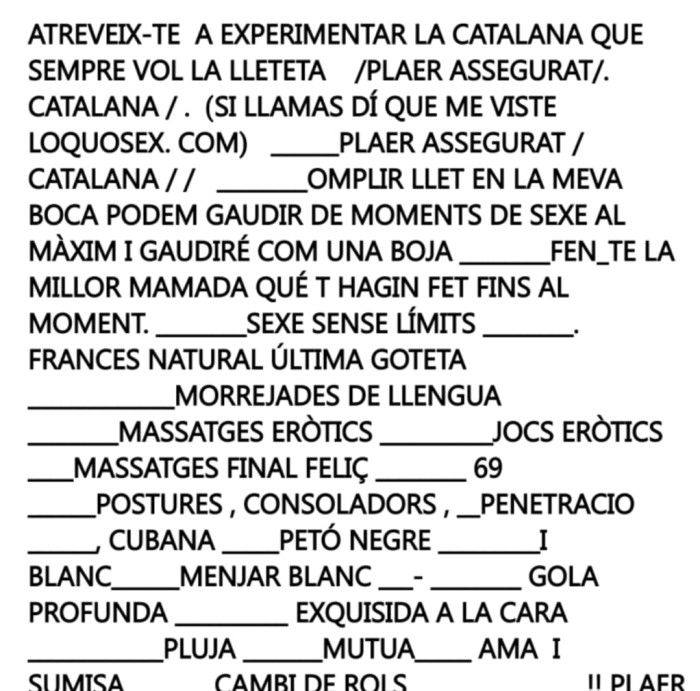 TING  ADDICIÓ AL SEXE !!TE ORDENYARE TOT CATALANA
