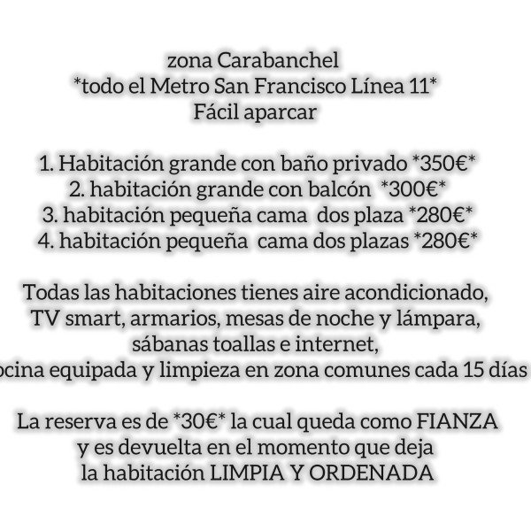 Habitaciones Carabanchel