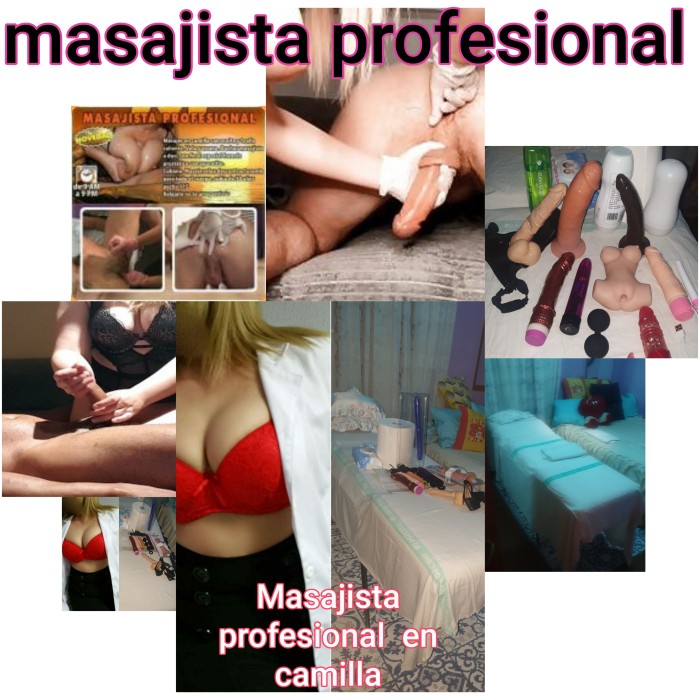 Masajista profesional en camilla