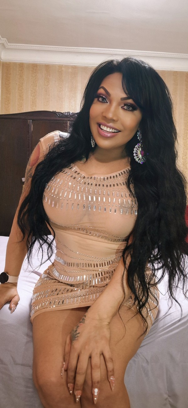 Greetings, I’m Roxy, a brunette transsexual available