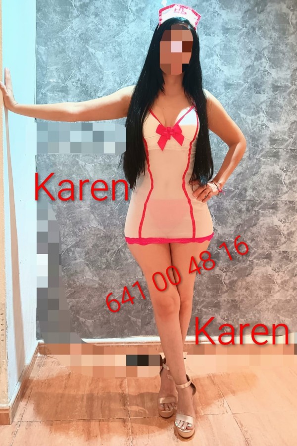 Delgada cabello largo