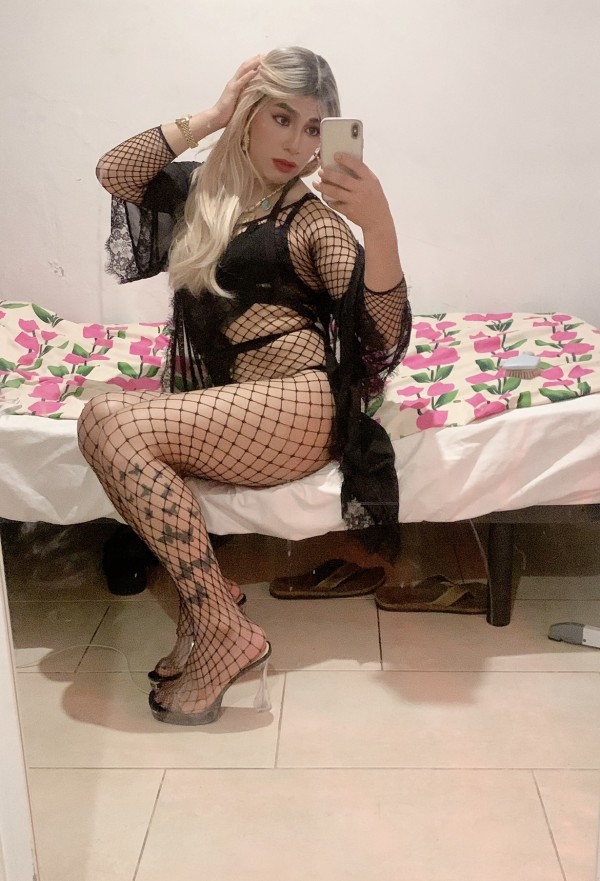 BELLA TRANS RUBIA Y SENSUAL FIESTERA FOTOS REALES