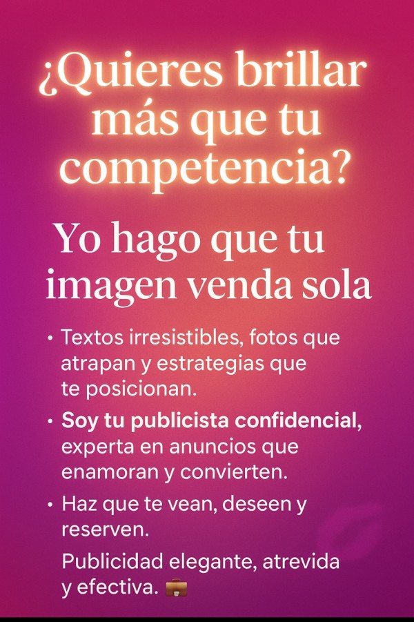 Necesitas impulsar tu publicidad? Yo te ayudo