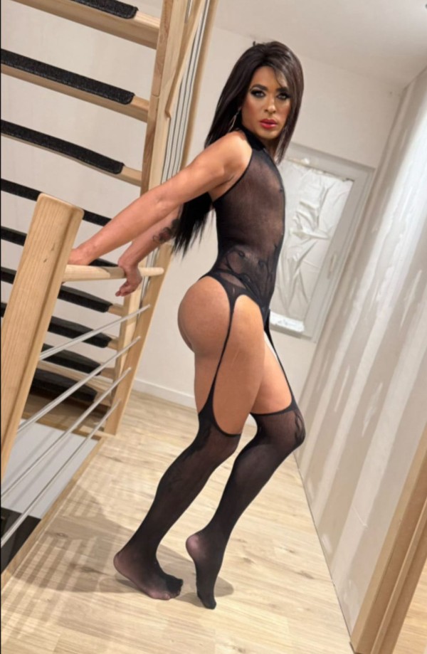 Atractiva y fogosa trans que cumplirá tus fantasía