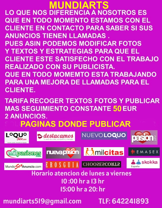 PUBLICIDAD SCORTS ANUNCIOS EN TODA ESPAÑA