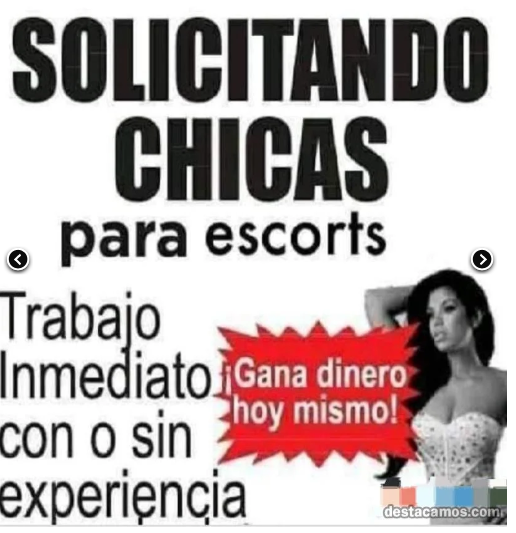SE BUSCA ESCORTS PARA TRABAJAR INDEPENDIENTE