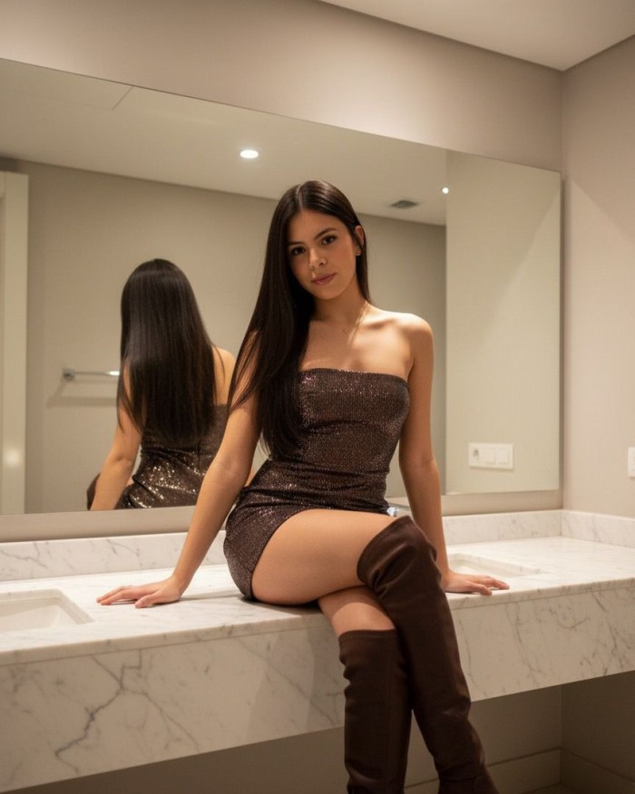 Chica maja y complaciente