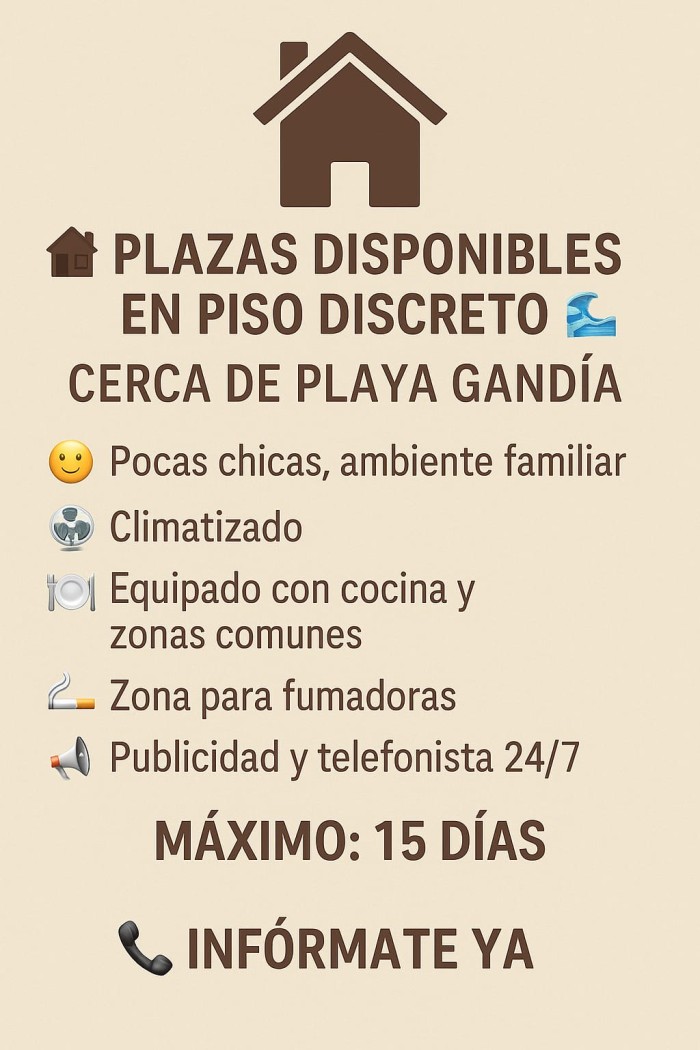 PLAZA DISPONIBLE PARA TI QUE BUSCAS BIEN RESERVADA