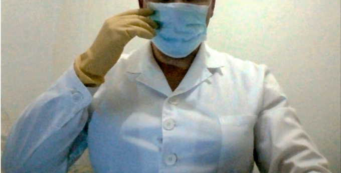 Chico cañero completo con guantes látex.en boiro