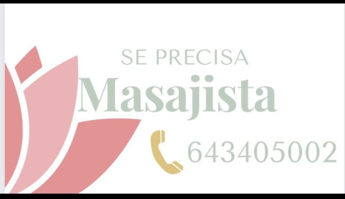 Se precisa masajista zona de sagrada familia