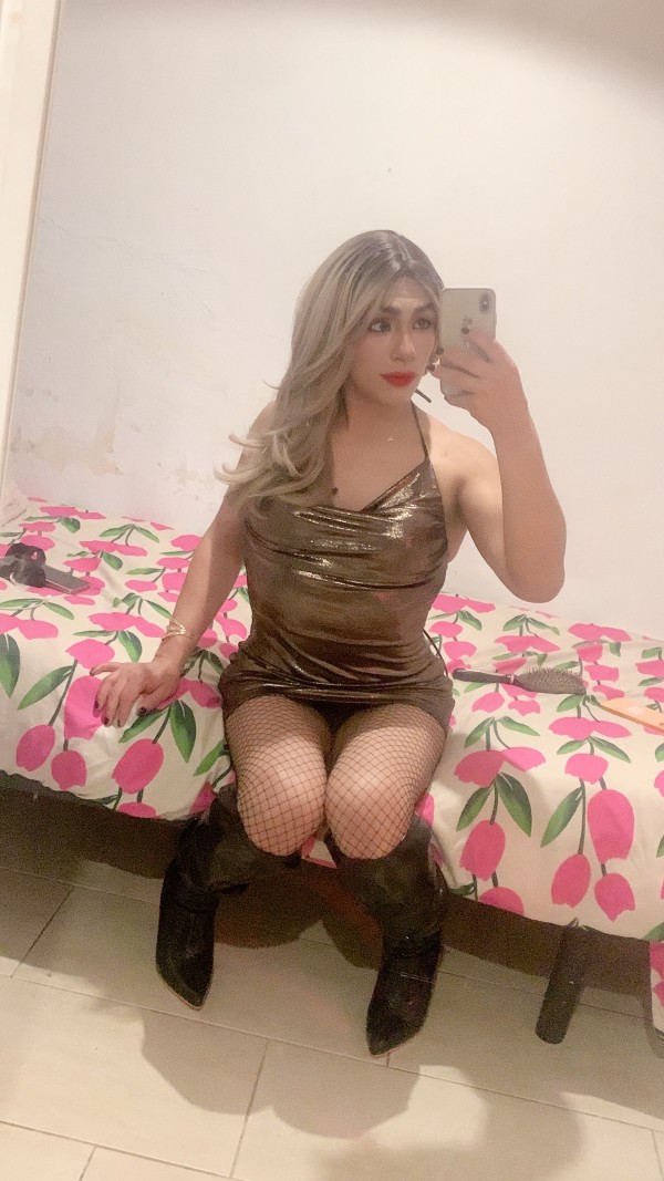 BELLA TRANS RUBIA Y SENSUAL FIESTERA FOTOS REALES