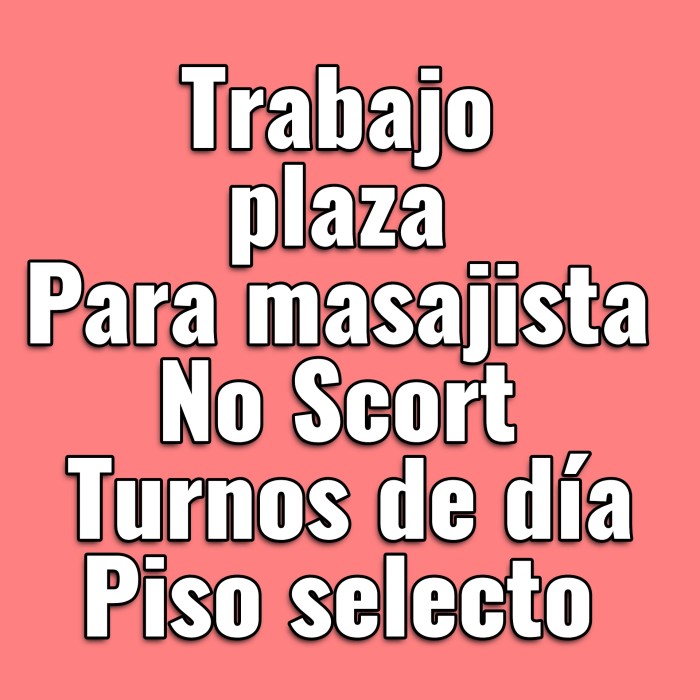 Mucho trabajo Masajista piso selecto