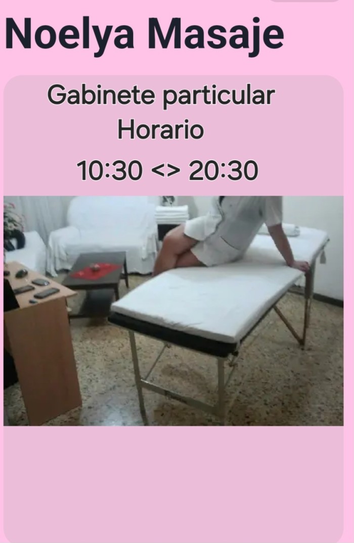 Masajista bien  organizada.  Horario comercial.
