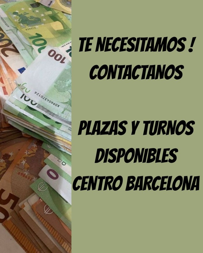 Plazas y Turnos Disponibles Centro Bcn