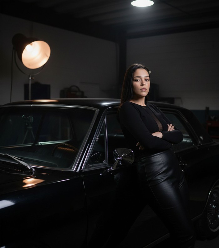 Sara jovencita encantadora trato de novia