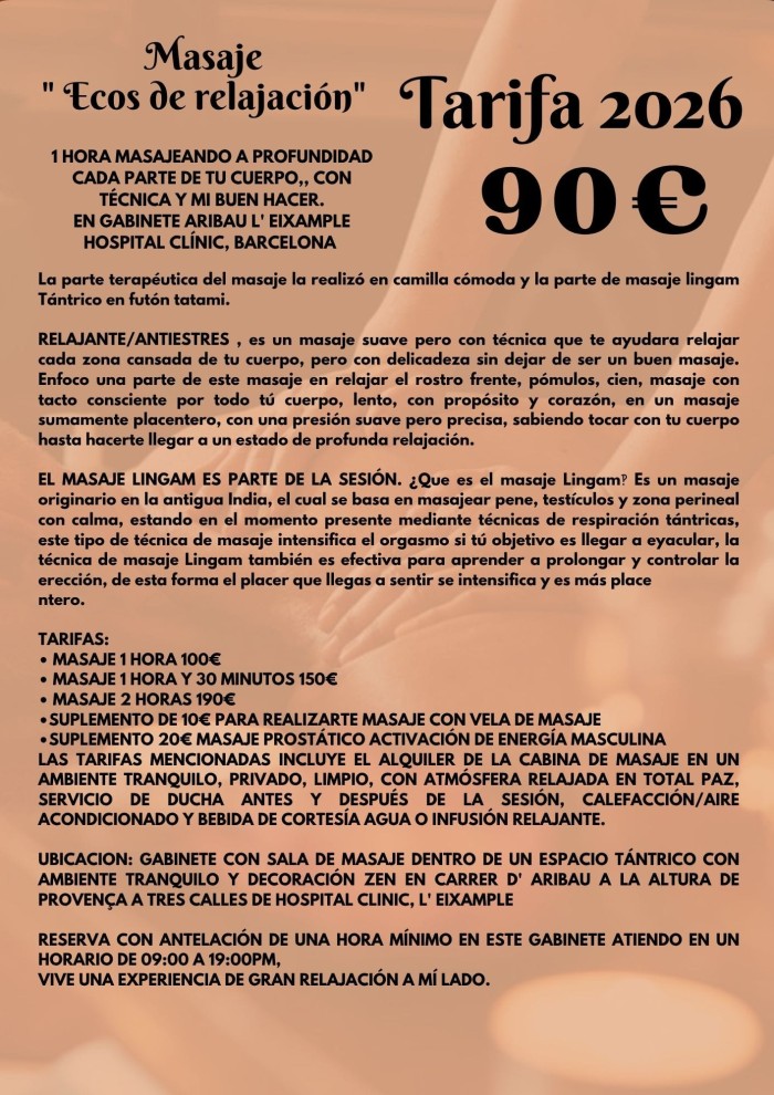 El arte del tacto Masaje Lingam Tántrico